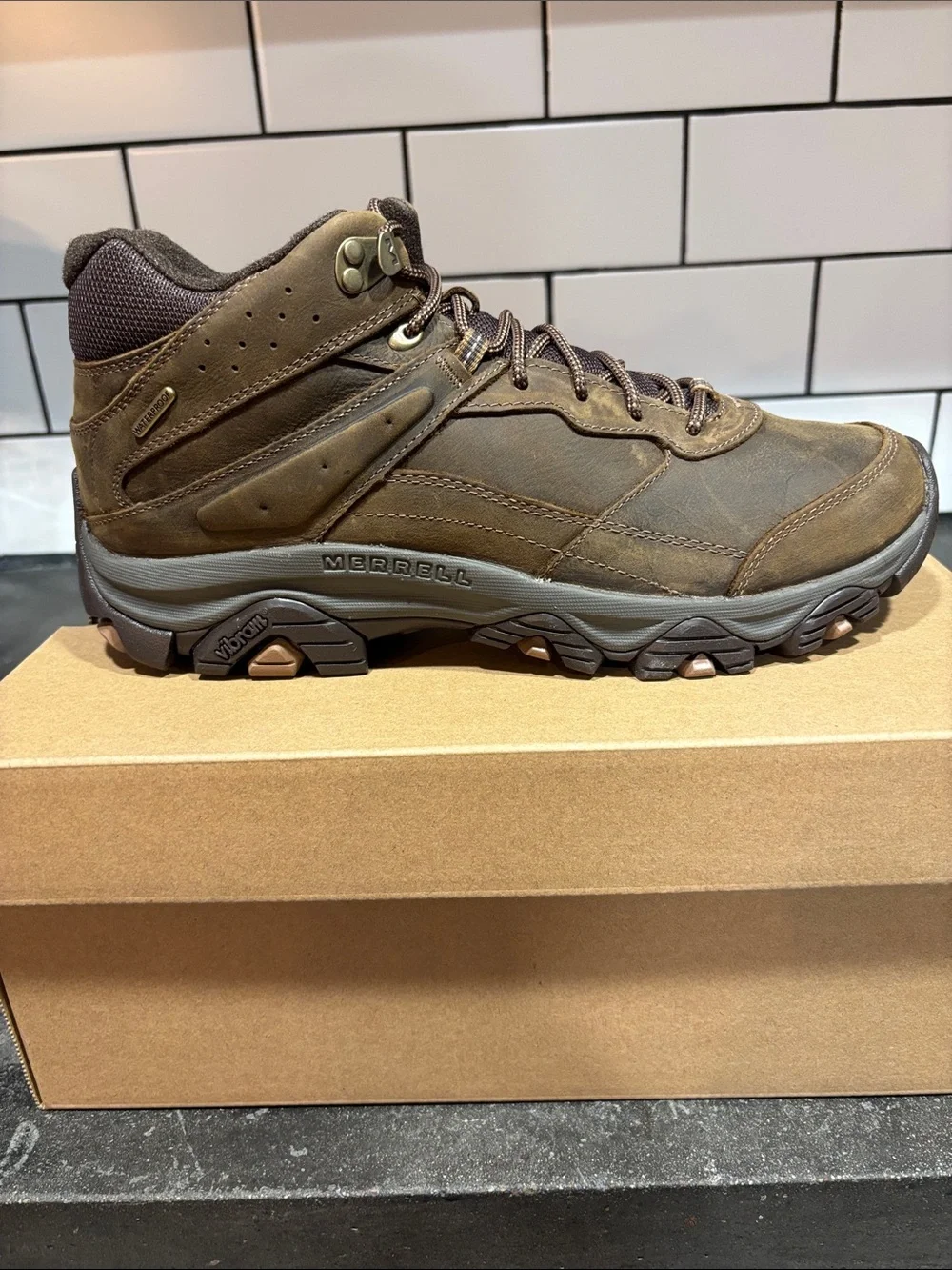 Merrell Brown Men's Waterproof Trail Mid-Height Boot